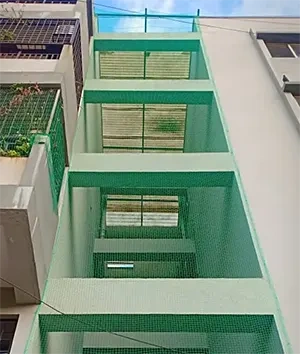 Duct area safety nets in Vizag